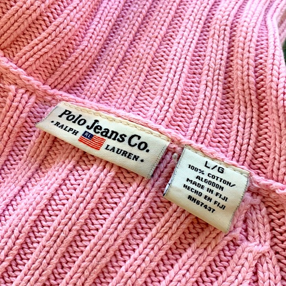Beautiful, authentic Vintage Ralph Lauren 100% THICK Cotton Turtleneck Sweater🌸 - Picture 4 of 4